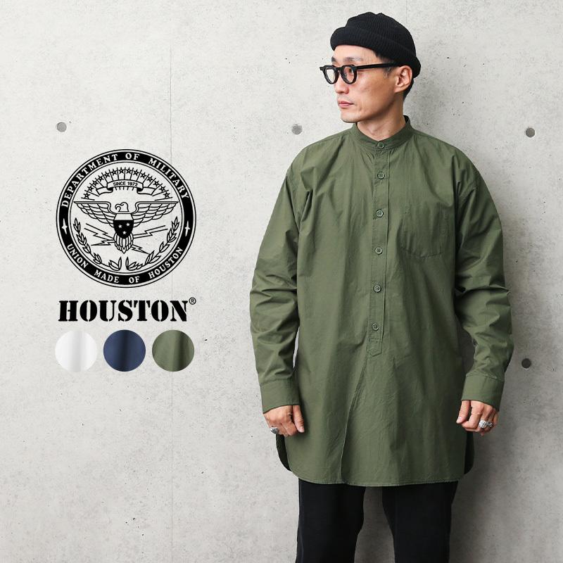 Houston ヒューストン ヘビーポプリン オフィサーシャツ メンズ レディース ミリタリーシャツ 長袖 ロング丈 おしゃれ ブランド 秋 冬 新作 Houston ミリタリーショップwaiper 通販 Yahoo ショッピング
