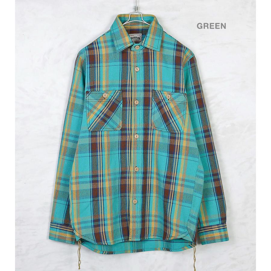 ★H BEAUTY＆YOUTH★メンズカシミヤフランネルシャツ M★ HOUSTON ヒューストン 40957 チェック ビエラシャツ メンズ ワーク