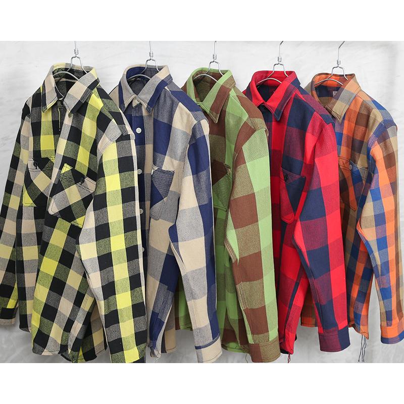 HOUSTON（ヒューストン） 40958 BLOCK CHECK VIYELLA SHIRT ブロック
