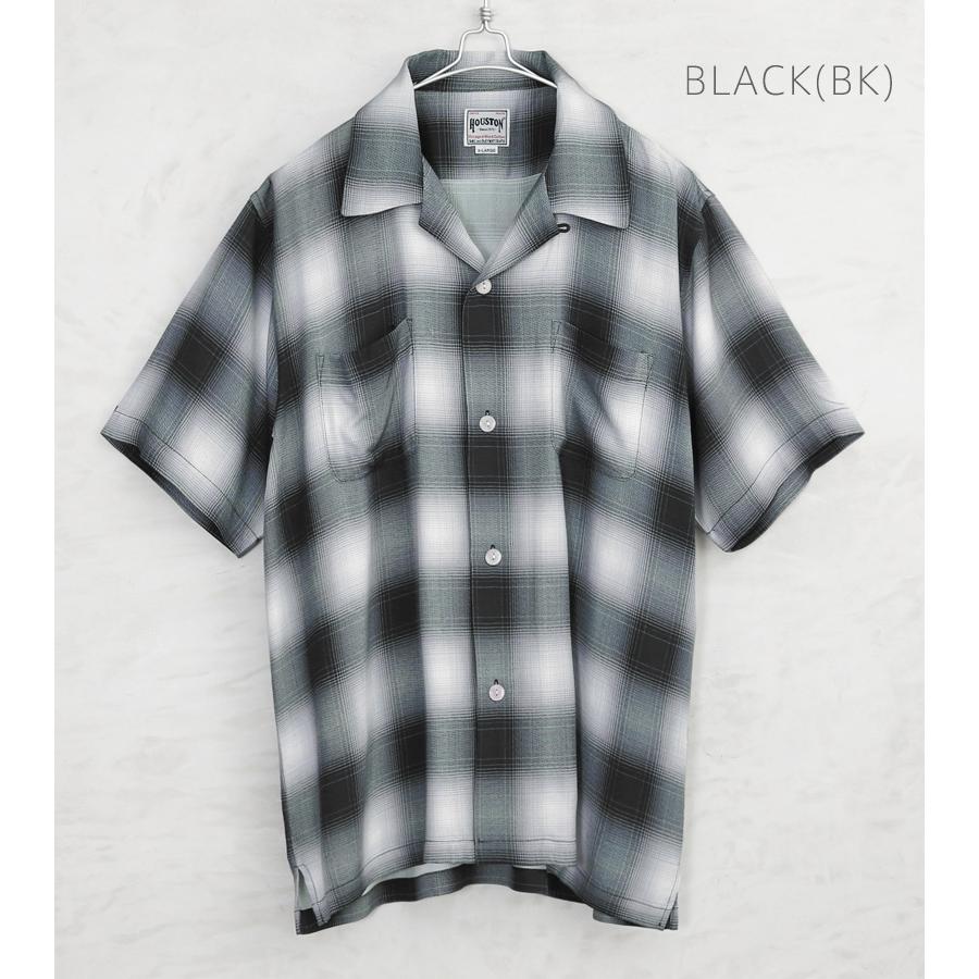 HOUSTON（ヒューストン） 40988 オンブレチェック アロハシャツ メンズ