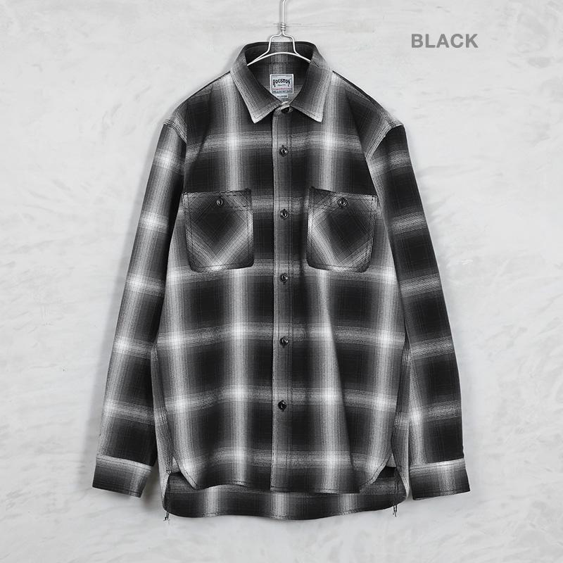 HOUSTON（ヒューストン） 41049 OMBRE CHECK VIYELLA SHIRT オンブレ