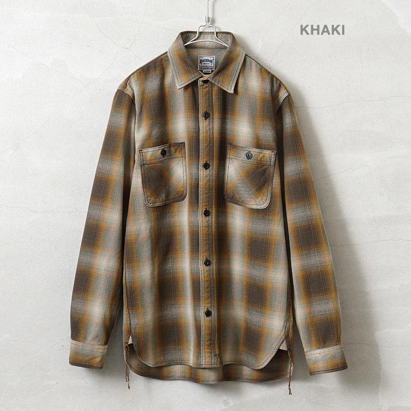 HOUSTON（ヒューストン） 41049 OMBRE CHECK VIYELLA SHIRT オンブレ