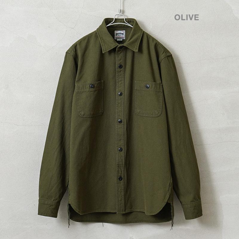 HOUSTON（ヒューストン） 41141 SOLID VIYELLA SHIRT ソリッド ビエラ