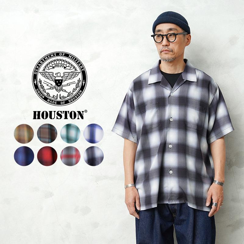 HOUSTON（ヒューストン） 41187 OMBRE S/S CHECK SHIRT オンブレ