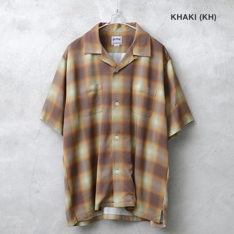 HOUSTON（ヒューストン） 41187 OMBRE S/S CHECK SHIRT オンブレ