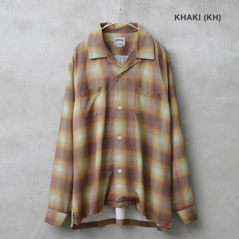 HOUSTON（ヒューストン） 41188 OMBRE L/S CHECK SHIRT オンブレ