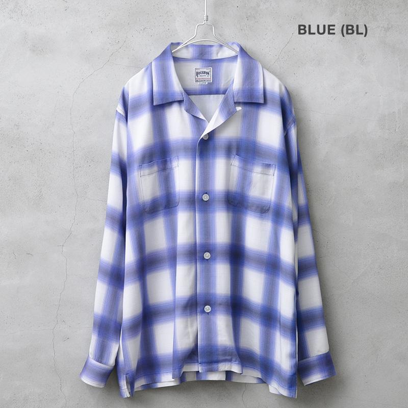 HOUSTON（ヒューストン） 41188 OMBRE L/S CHECK SHIRT オンブレ