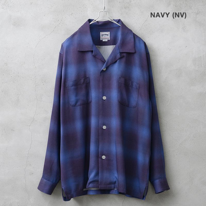 HOUSTON（ヒューストン） 41188 OMBRE L/S CHECK SHIRT オンブレ