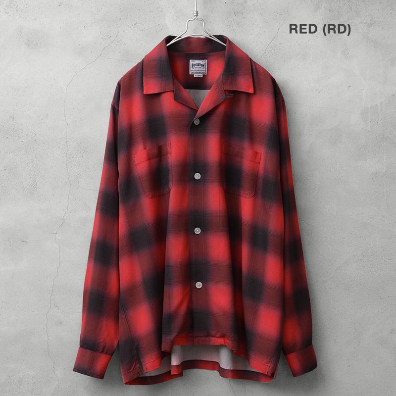 HOUSTON（ヒューストン） 41188 OMBRE L/S CHECK SHIRT オンブレ