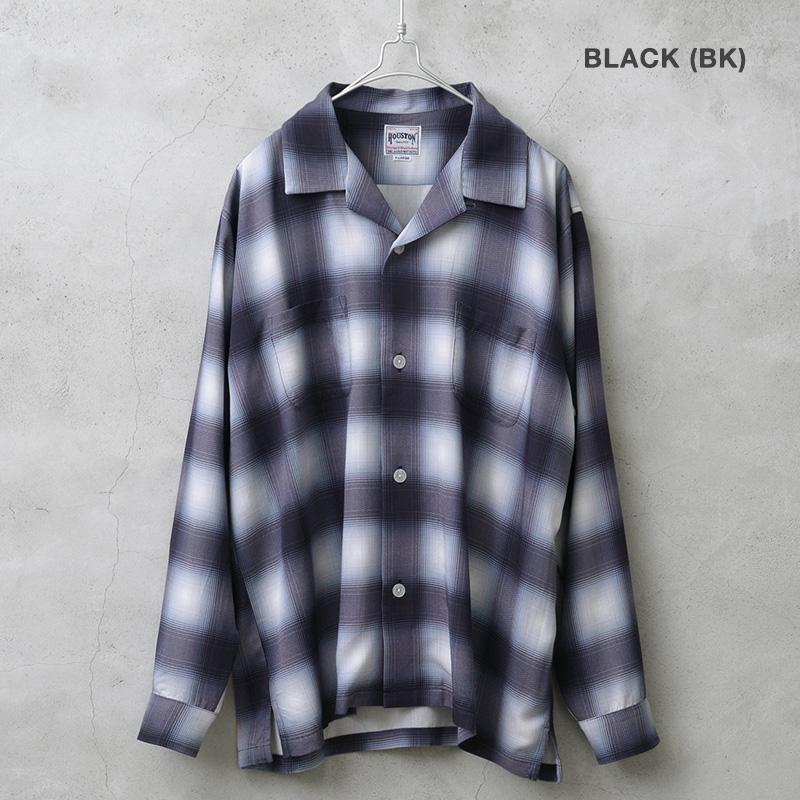 美品✨HOUSTON OMBRE CHECK SHIRT HOUSTON（ヒューストン） 41188 OMBRE L/S CHECK SHIRT オンブレ