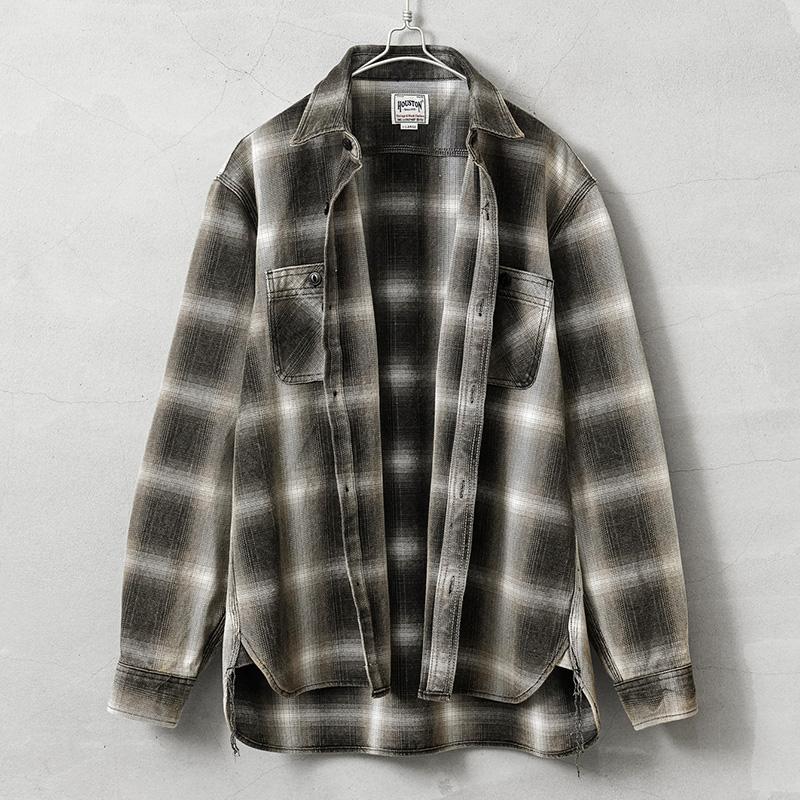 HOUSTON（ヒューストン） 41252VW VINTAGE OMBRE CHECK VIYELLA SHIRT