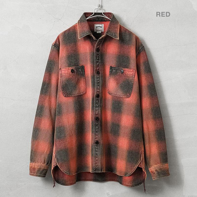 HOUSTON（ヒューストン） 41252VW VINTAGE OMBRE CHECK VIYELLA SHIRT