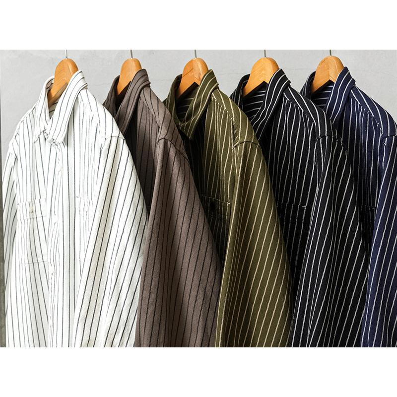 HOUSTON（ヒューストン） 41255 STRIPE VIYELLA SHIRT ストライプ