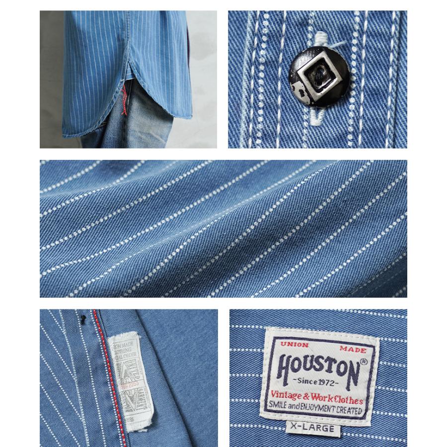 HOUSTON ヒューストン 41260 INDIGO WABASH 40's WORK SHIRT