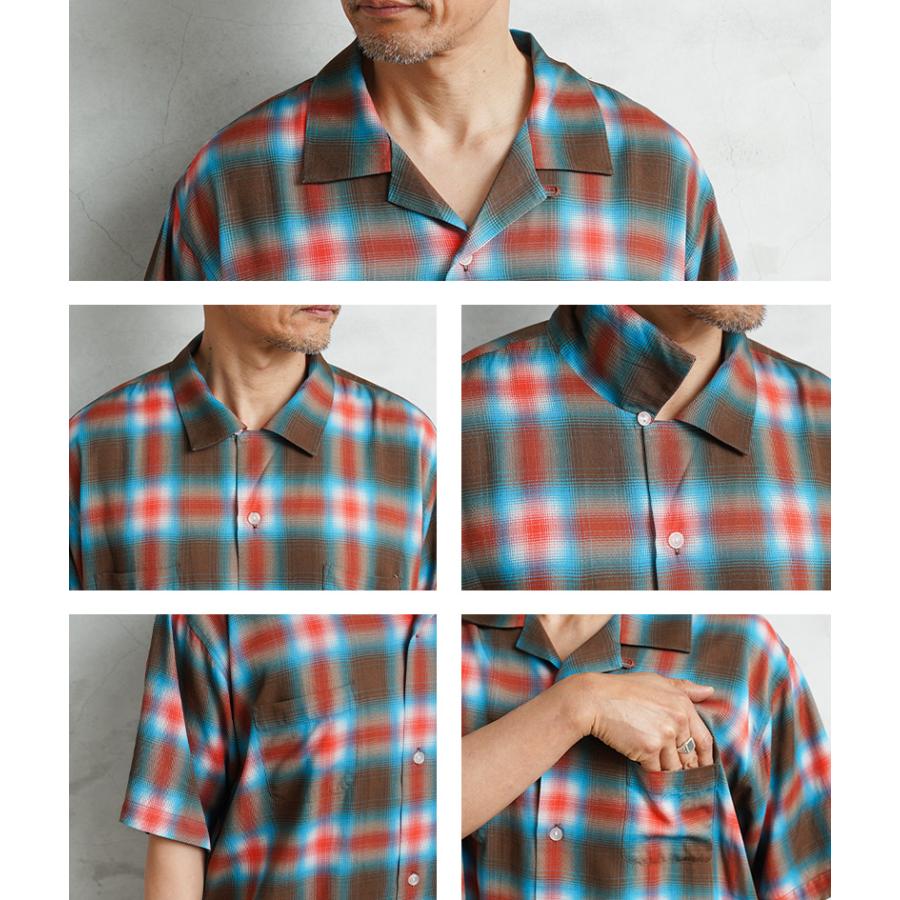 HOUSTON（ヒューストン） 41285 OMBRE CHECK S/S SHIRT オンブレー