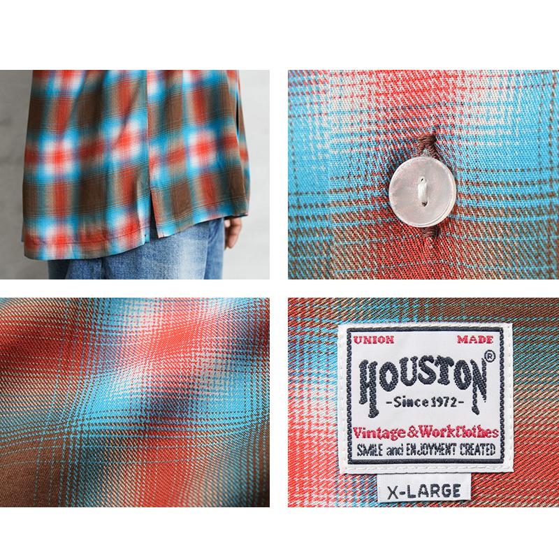 HOUSTON（ヒューストン） 41285 OMBRE CHECK S/S SHIRT オンブレー