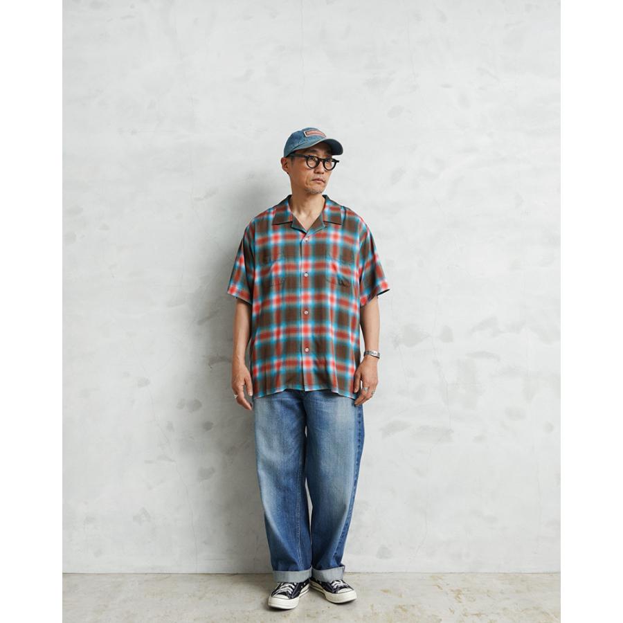 HOUSTON（ヒューストン） 41285 OMBRE CHECK S/S SHIRT オンブレー