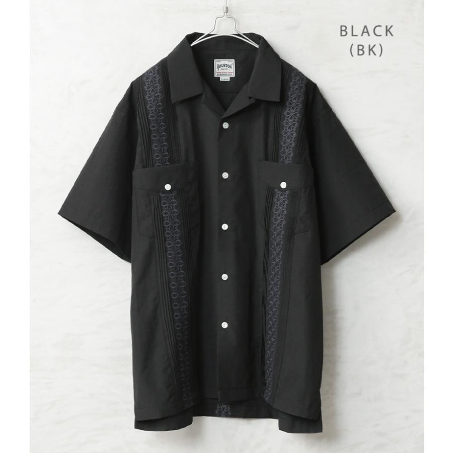 HOUSTON（ヒューストン） 41306 EMB CUBA SHIRT（BOTANICAL）刺繍
