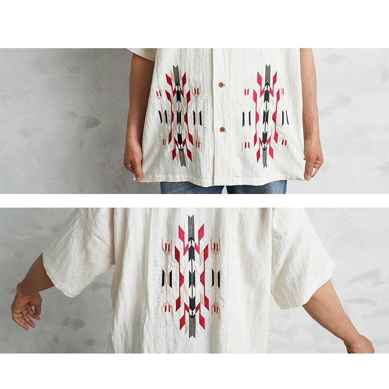 HOUSTON（ヒューストン） 41330 LINEN CHIMAYO SHIRT リネン
