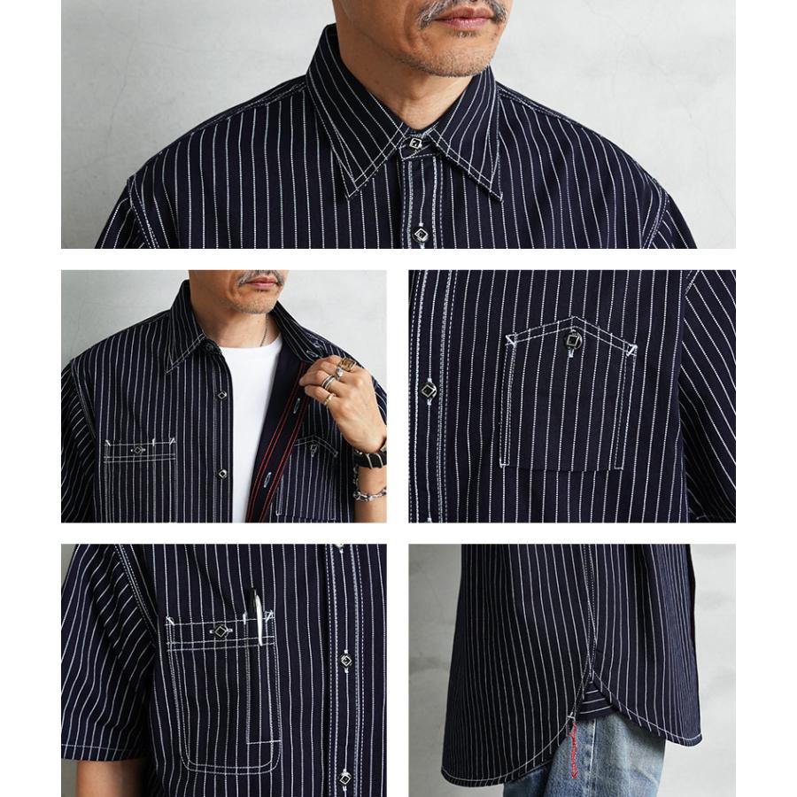 HOUSTON（ヒューストン） 41350 WABASH 40s WORK SHIRT ウォバッシュ