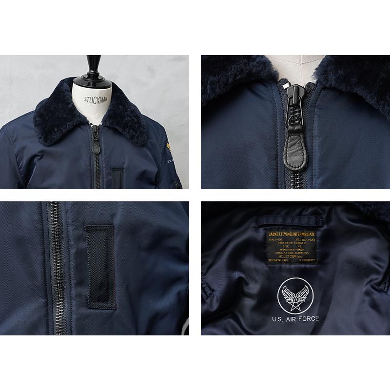 HOUSTON ヒューストン 米軍 B-15B/C/D型 フライトジャケット FABRIC MADE IN JAPAN（5001Z/5002Z/5003Z）【T】｜waiper｜13