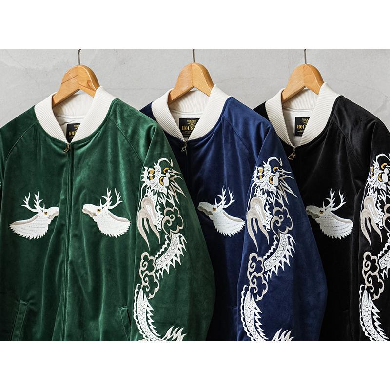 HOUSTON ヒューストン スカジャン HOUSTON（ヒューストン） 51523 別珍 スーベニアジャケット DEER 鹿