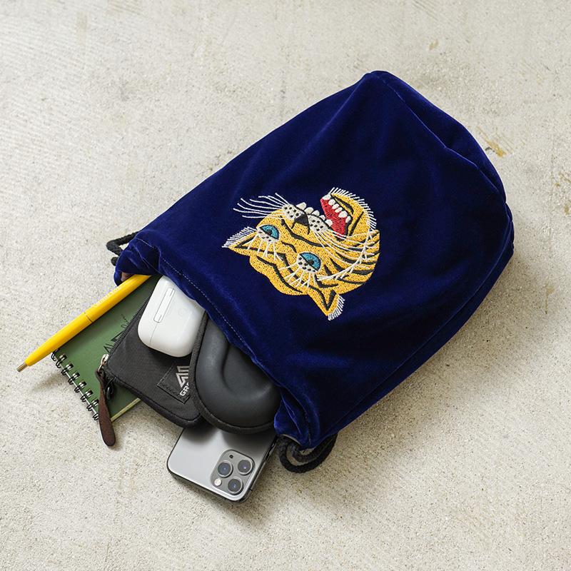 値下げ!!タグ付き 未使用☆HOUSTONバック刺繍スイングトップ ネイビーＭ☆ HOUSTON（ヒューストン） 6874 VELVETEEN EFFECT BAG 刺繍別珍