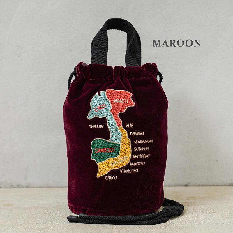 HOUSTON（ヒューストン） 6875 VELVETEEN EFFECT BAG 刺繍別珍