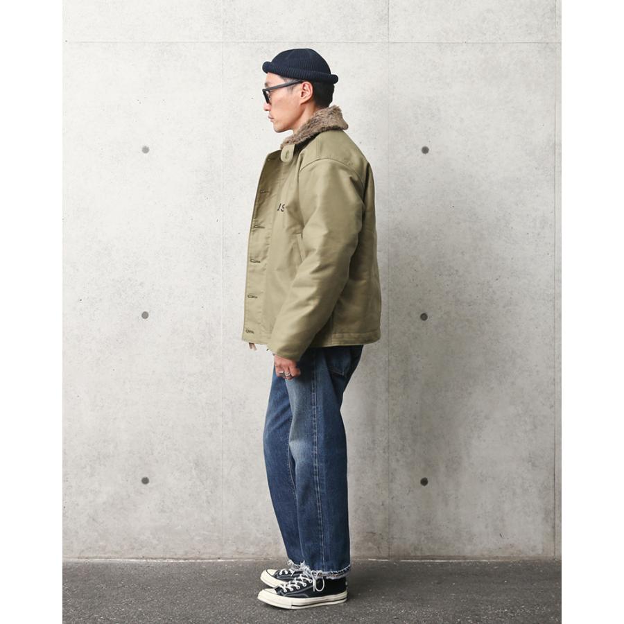 未使用級◎HOUSTON デッキジャケット　N-1 カーキ　42 HOUSTON（ヒューストン） デッキジャケット N-1 DECK JACKET - OLIVE