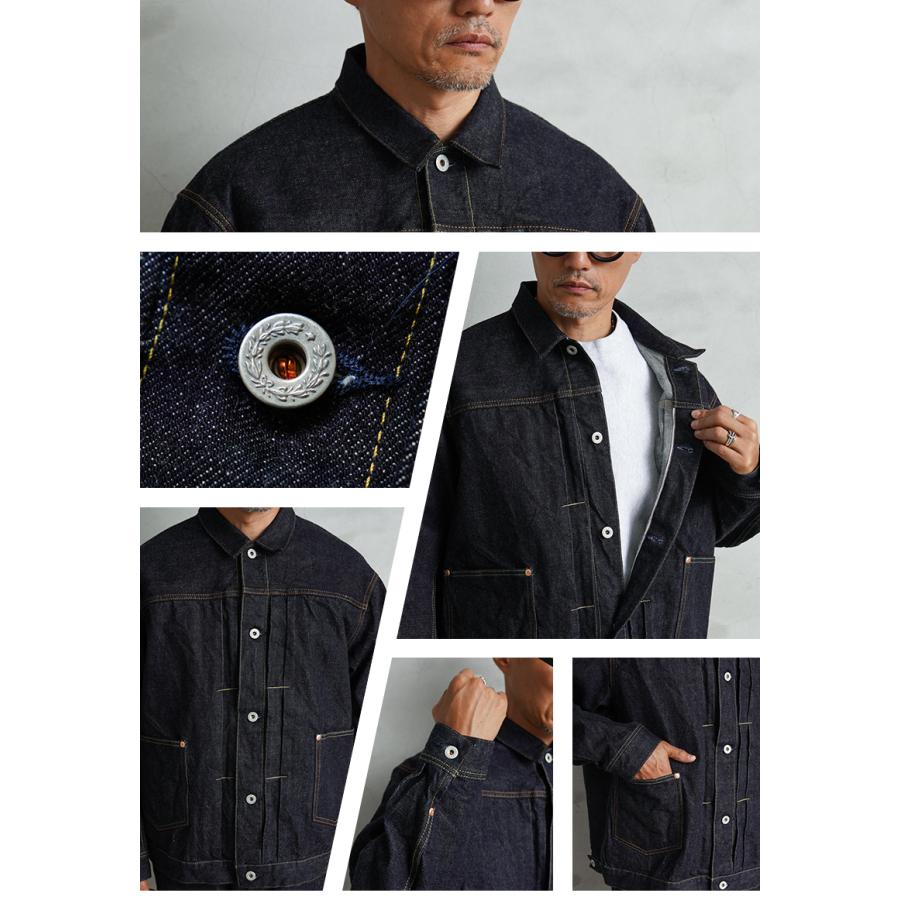 H.UNIT STORE LABEL H.UNIT エイチユニット H-JK059 Raw Denim Work