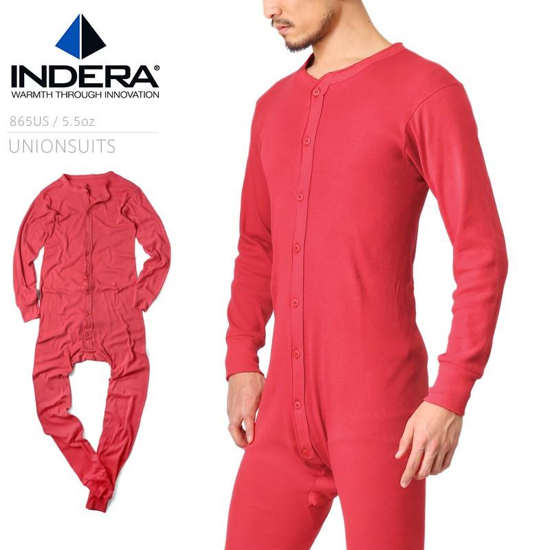 INDERA MILLS インデラミルズ 865US UNIONSUITS ユニオンスーツ RED メンズ 下着 アンダーウェア ミリタリー 全身 ブランド【T】 indera865us