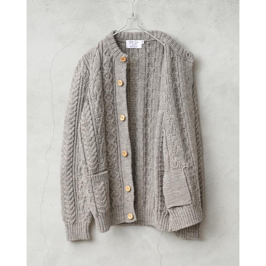 KERRY WOOLLEN MILLS ケリーウーレンミルズ KW-0005 アランケーブル カラーレス カーディガン MADE IN ENGLAND ニット イギリス製 老舗【Sx】【T】｜waiper｜07