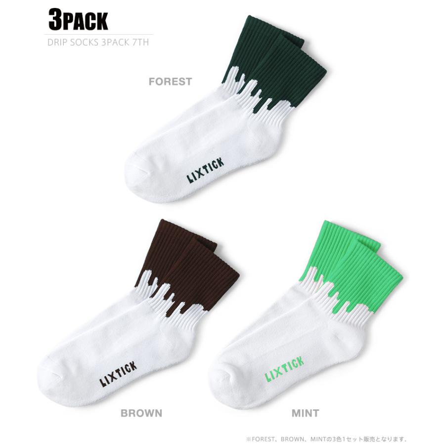 LIXTICK（リックスティック） DRIP SOCKS 3PACK ドリップ ソックス