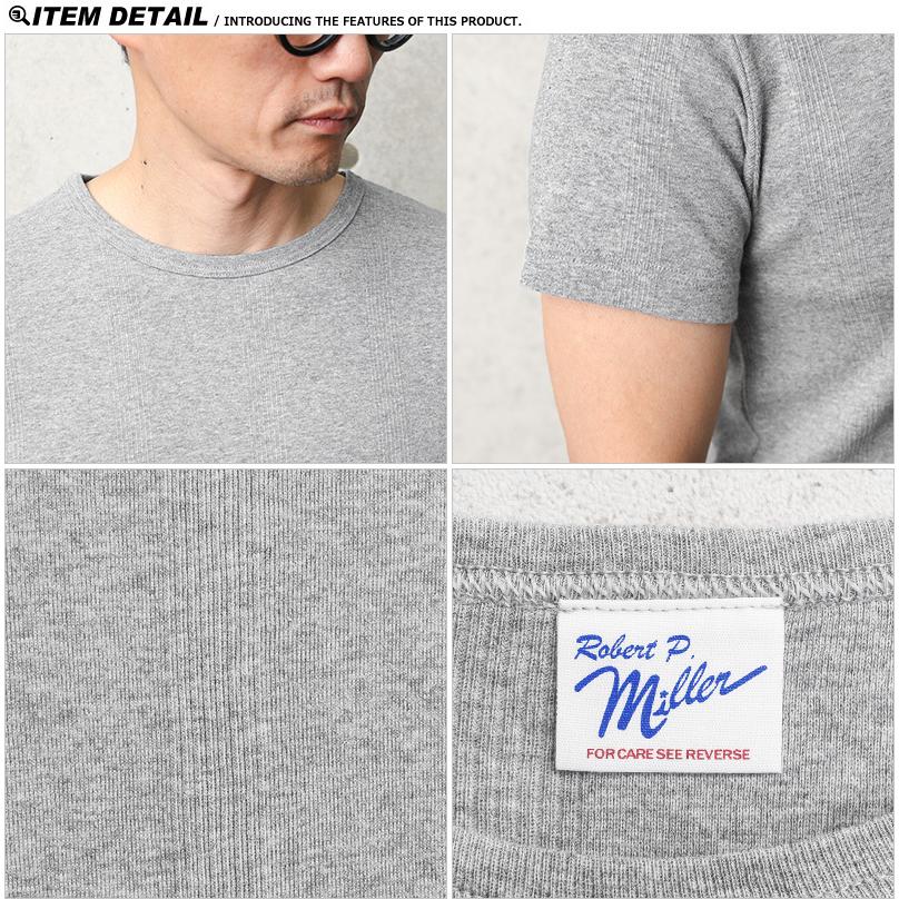 ミラー MILLER 109C パネルリブ ラウンド ネック Tシャツ メンズ 半袖