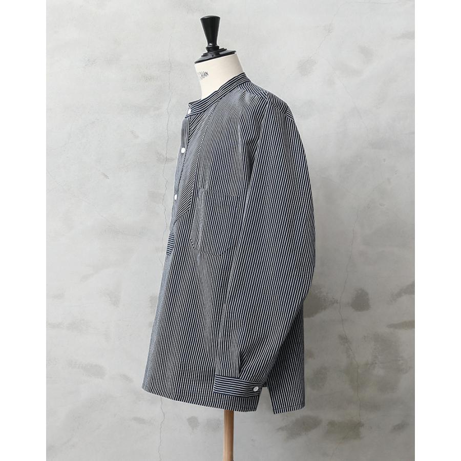 modAS モダス 8009 フィッシャーマンシャツ ポケット付き ストライプ
