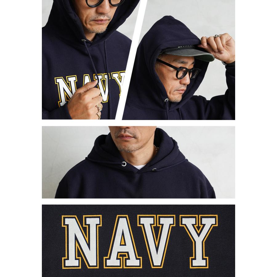 美品　アメリカ製　US NAVYアメリカ海軍　フードパーカー MILITARY USNA（アメリカ海軍兵学校）オフィシャルライセンス