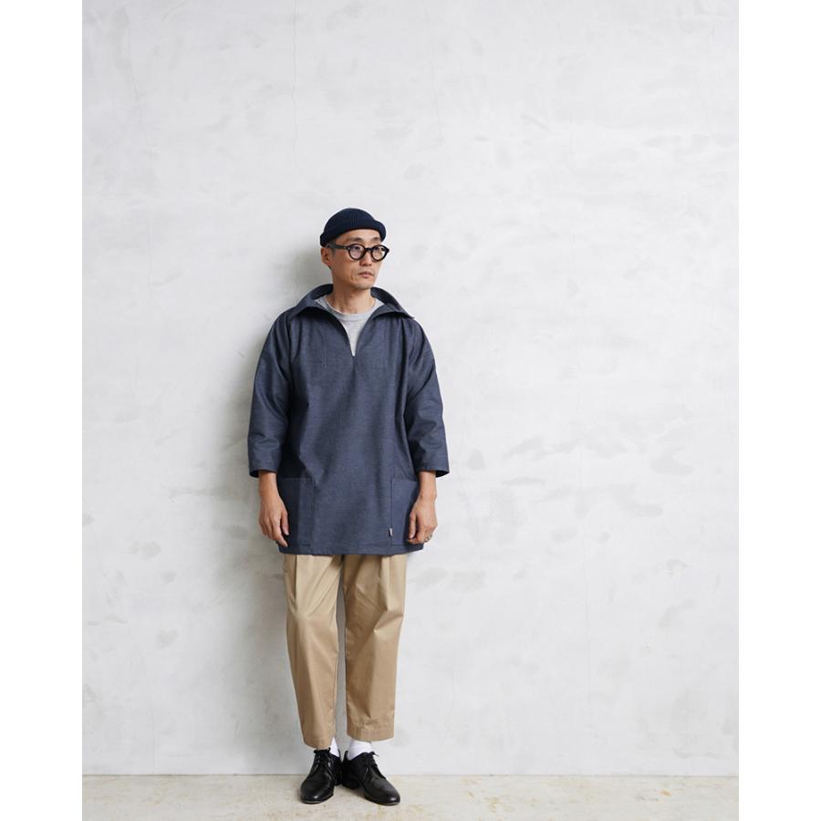 Lサイズ！Needles デニムプルオーバー フィッシャーマンスモック NEWLYN FISHERMAN'S SMOCKS Newlyn Smocks ニューリンスモック