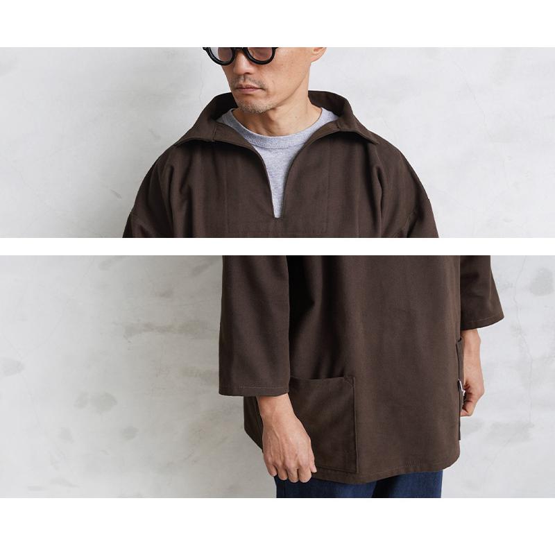 Newlyn Smocks ニューリンスモック フィッシャーマンズ スモック Vネック 七分袖 MADE IN UK ユーロ イギリス製 ワークシャツ 春 ブランド【T】｜waiper｜19