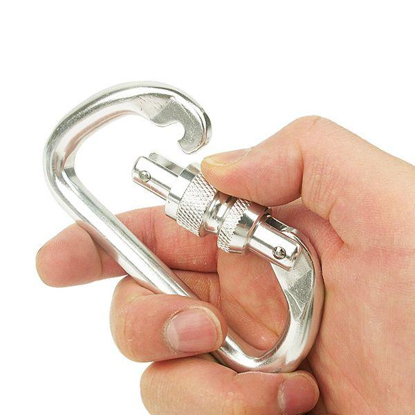 ALUMINUM CARABINER ロック付アルミカラビナー 100【T】 nog001212101ミリタリーショップWAIPER