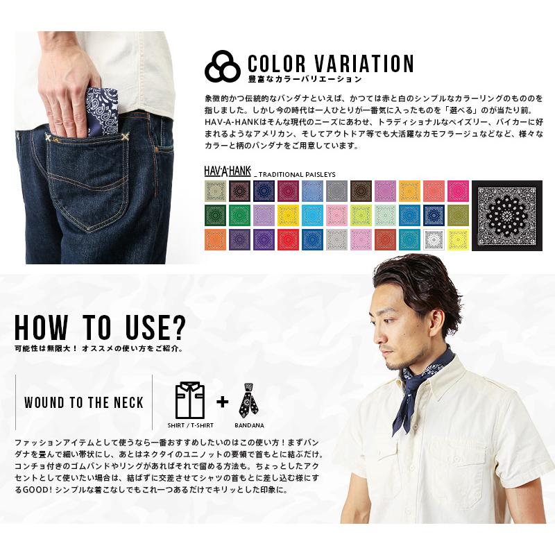 HAV-A-HANK（ハバハンク） MADE IN U.S.A. ペイズリーバンダナ