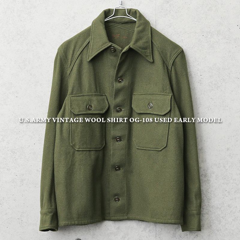 MILITARY 実物 USED 米軍 ヴィンテージ ウールシャツ OG-108 MILITARY 実物 USED 米軍 ヴィンテージ ウールシャツ OG-108