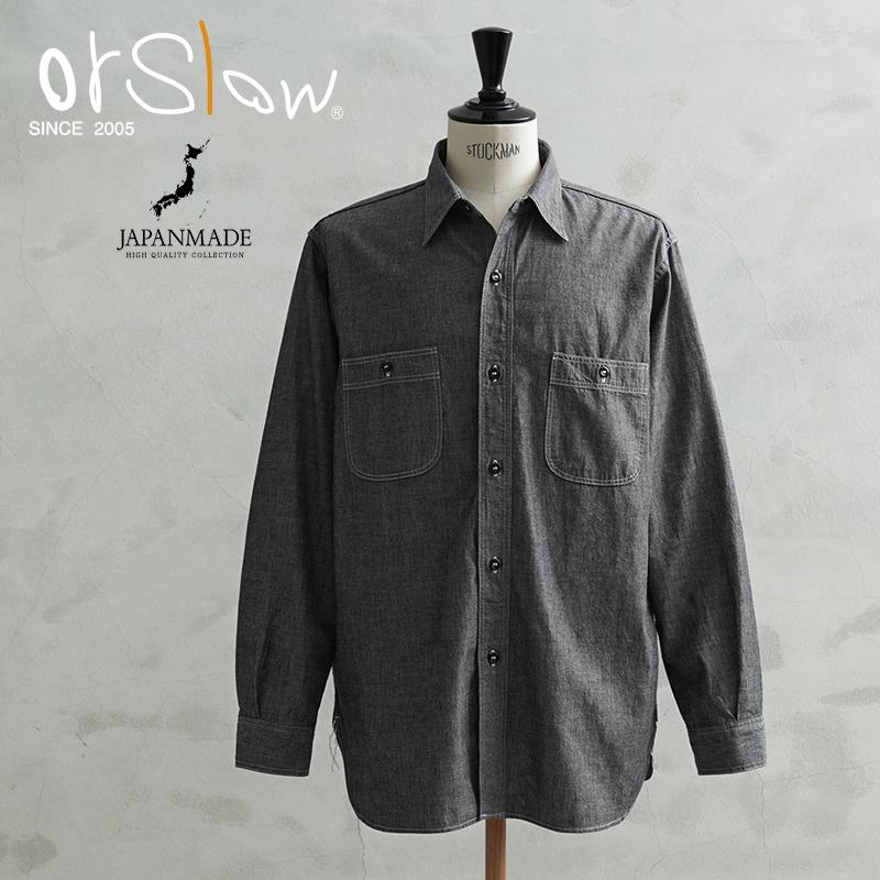 orSlow（オアスロウ） 01-8270-61 BLACK CHAMBRAY WORK SHIRTS