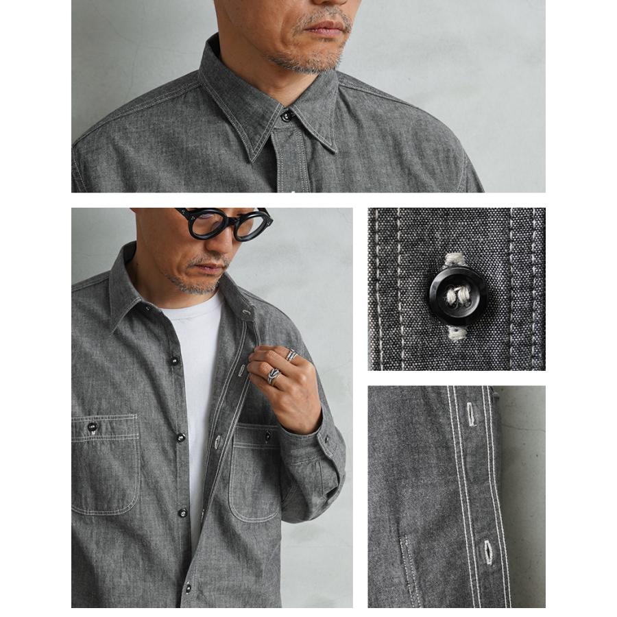 orSlow（オアスロウ） 01-8270-61 BLACK CHAMBRAY WORK SHIRTS