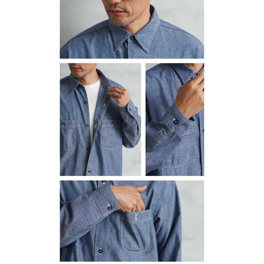 orSlow（オアスロウ） 01-8270 CHAMBRAY WORK SHIRTS シャンブレー