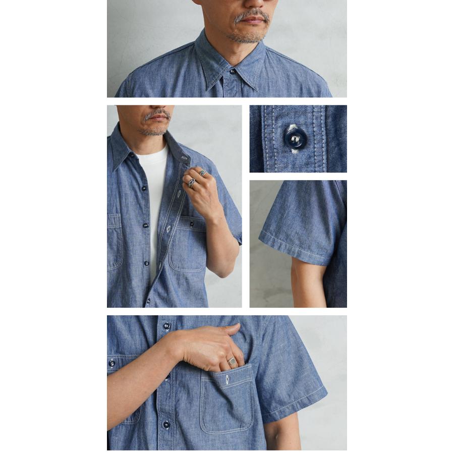 orSlow（オアスロウ） 01-V8170 CHAMBRAY WORK SHIRTS S/S