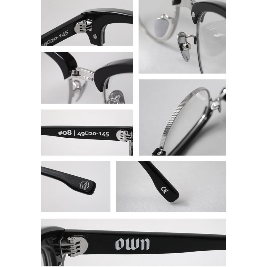 オウン OWN OW-08BK-CL #08 BLACK / CLEAR ブロータイプ ブラック 