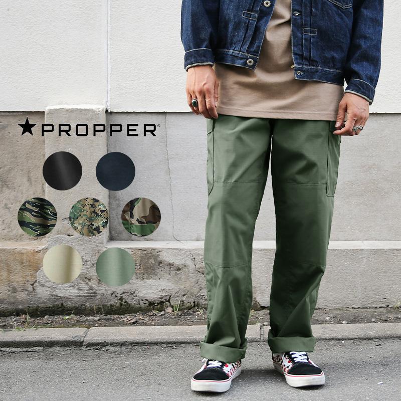 PROPPER プロパー F525025 リップストップ BDU トラウザーパンツ ジッパーフライ カーゴパンツ ミリタリー 太め 長ズボン【クーポン対象外】【T】｜waiper