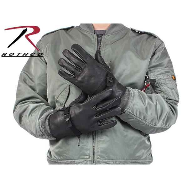 ROTHCO（ロスコ） ミリタリーグッズ 手袋 米軍D-3Aブラックレザー