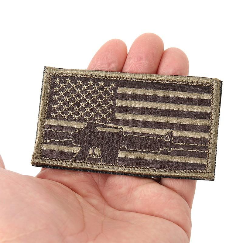 ROTHCO（ロスコ） 72204 SUBDUED FLAG W/RIFLE パッチ ワッペン