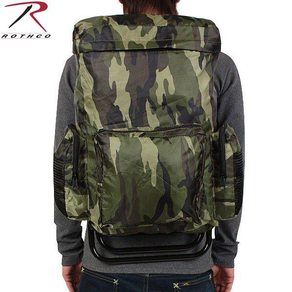 ROTHCO（ロスコ） Backpack & Stool Combination ウッドランド迷彩